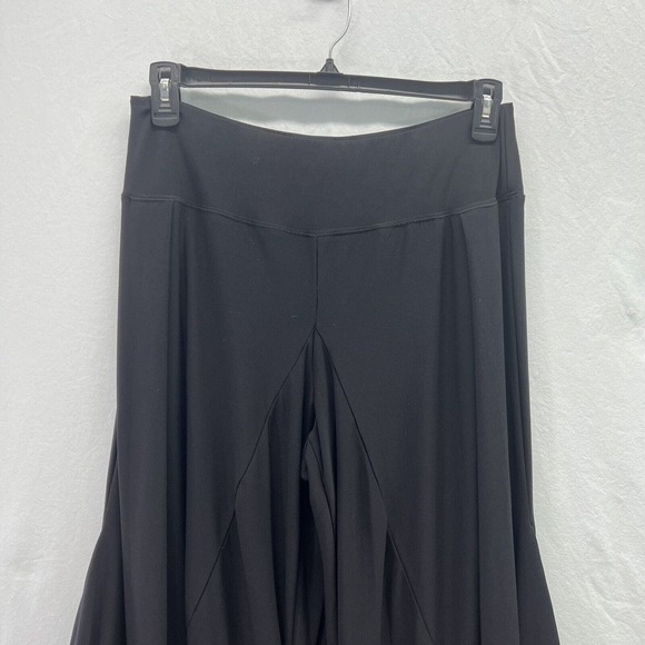 John Mark Pants Medium Black Gaucho Culotes Wide Leg High Waist Comfort Stretch - Picture 6 of 15